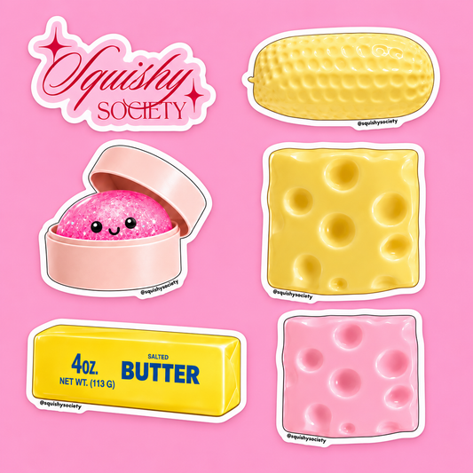 ⭐ 6pc Collectible Squishy Sticker Pack – Series 1