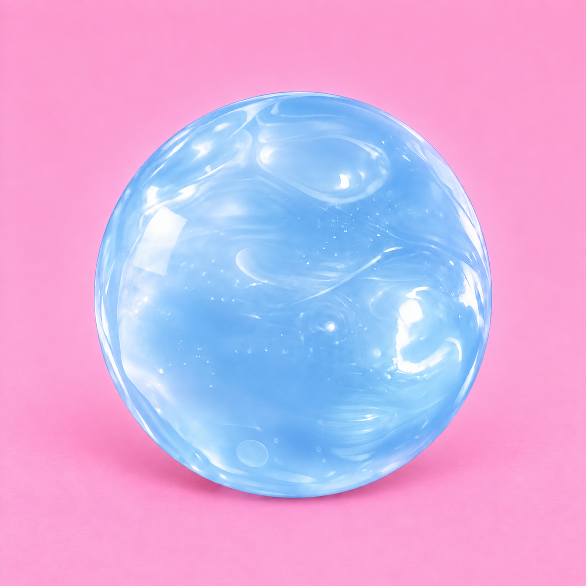 🩵 Blue Coconut Oil Ball Squishy