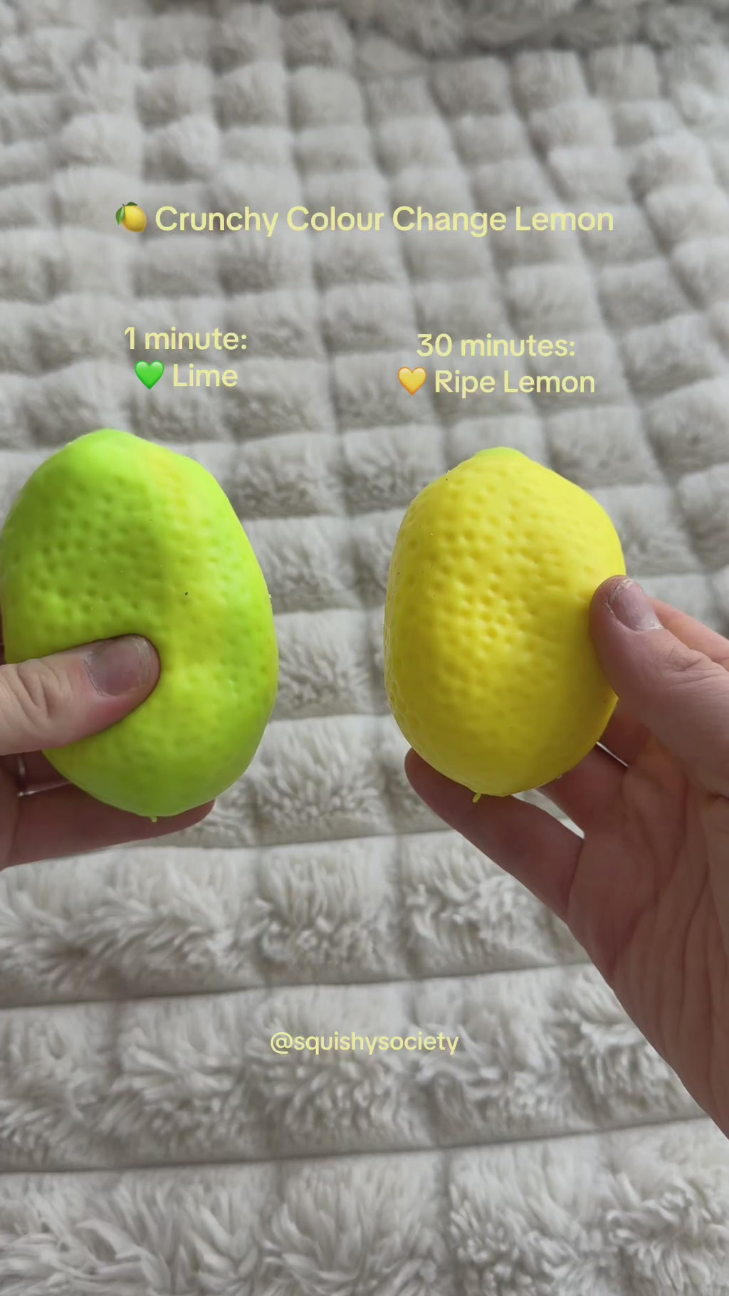 🍋 Crunchy Colour Change Lemon Squishy